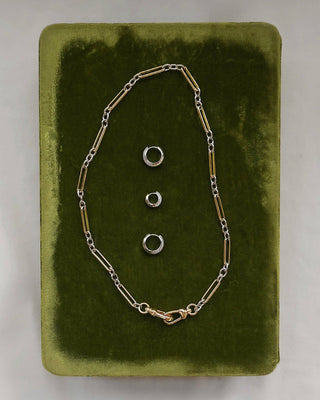 Liam Watch Chain Necklace in Mixed Metal
