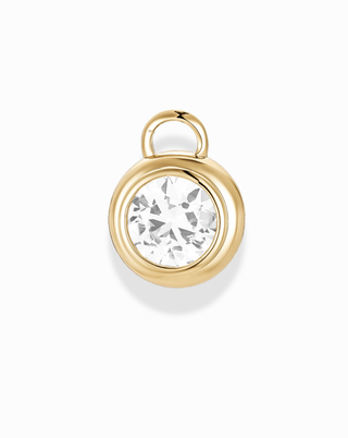 Tove Sapphire Bezel Charm in Gold