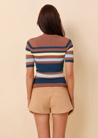 Solid & Striped Rumi Top in Walnut Wood Multi Stripe