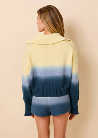 Solid & Striped Lola Pullover Ombre Danish Butter and Deep Canal