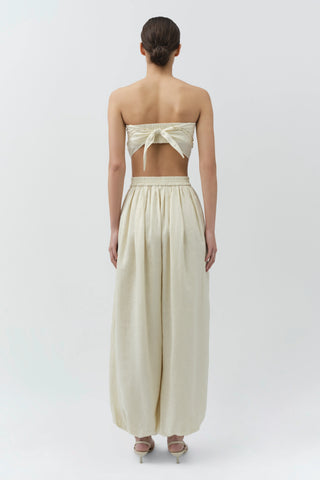 SIMKHAI Selah Linen Lace Balloon Pant in Sand