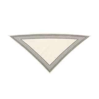 Paisley Silk Cotton Scarf Belt in White
