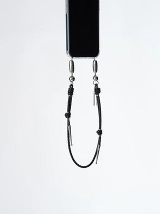 OSSA x CHAYSE Leather Black Wristlet in Black