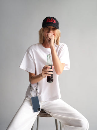 OSSA x CHAYSE Leather Black Wristlet in Black