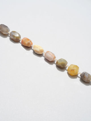 OSSA x CHAYSE Large Cut Gemstone Wristlet in Mixed Agate