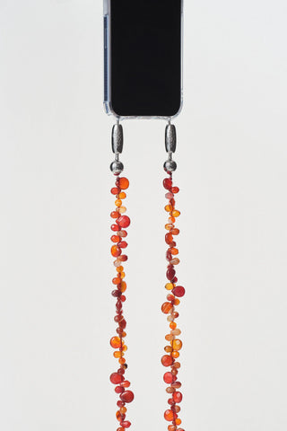 OSSA x CHAYSE Faceted Gemstone Crossbody in Red Agate