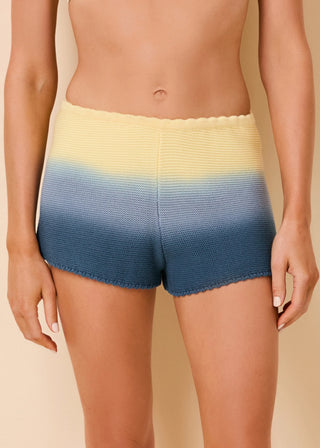 Solid & Striped Cleo Short in Danish Butter and Deep Canal Ombre