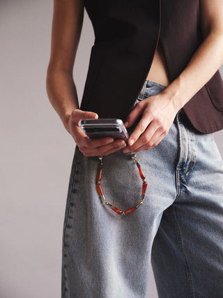 OSSA x CHAYSE Deco Wristlet in Red Agate