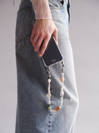 OSSA x CHAYSE Stacked Gemstone and Pearl Wristlet