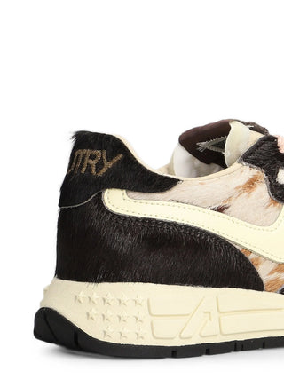 AUTRY Reelwind Low Women’s Sneakers in Animal Print Calf Hair