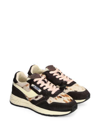AUTRY Reelwind Low Women’s Sneakers in Animal Print Calf Hair