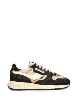 AUTRY Reelwind Low Women’s Sneakers in Animal Print Calf Hair