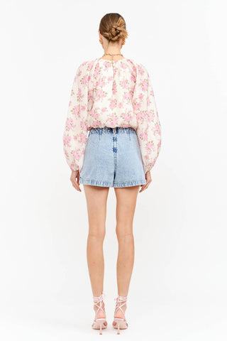 Rose Garden Billowy Floral Blouse