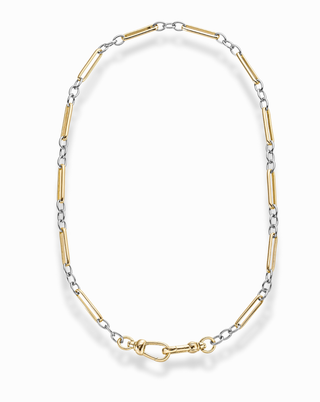 Liam Watch Chain Necklace in Mixed Metal