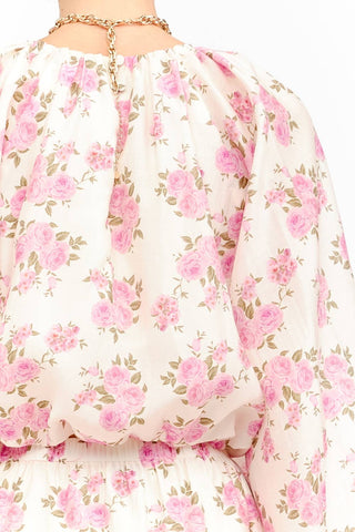 Rose Garden Billowy Floral Blouse