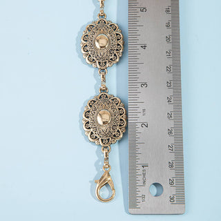 Ornate Filigree Oval Concho Chain Belt