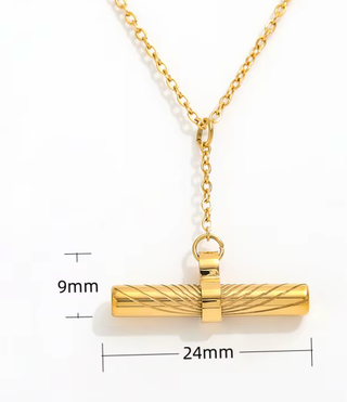 Lillith 18K Gold Steel Toggle Lariat Sunray Necklace