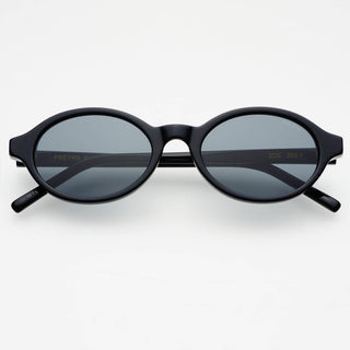 Zoe Acetate Round Women’s Sunglasses in Black