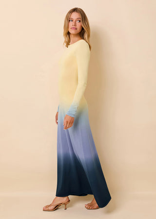 Solid & Striped Dora Dress in Ombre Danish Butter and Deep Canal
