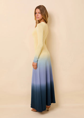 Solid & Striped Dora Dress in Ombre Danish Butter and Deep Canal