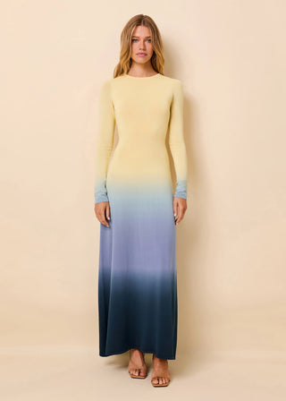 Solid & Striped Dora Dress in Ombre Danish Butter and Deep Canal