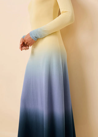 Solid & Striped Dora Dress in Ombre Danish Butter and Deep Canal