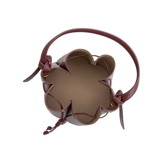Laguna Recycled Vegan Leather Top Handle Bag in Burgundy