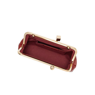 Chrissy Vegan Leather Crossbody Clutch in Red
