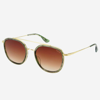 Weston Acetate Round Unisex Sunglasses in Green