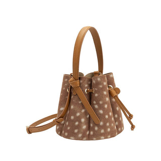 Laguna Mini Recycled Vegan Suede Top Handle Bag in Bambi