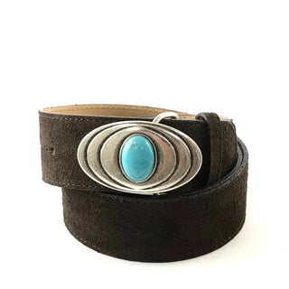 The Capri Turquoise Suede Belt