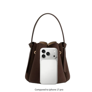 Laguna Mini Recycled Vegan Suede Top Handle Bag in Bambi