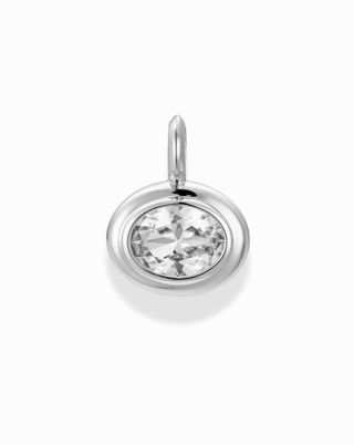 Marla Sapphire Bezel Charm in Silver
