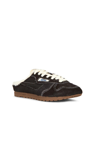 AUTRY Windspin Mule in Brown & Land Shearling