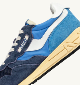 Autry Reelwind Low Sneakers in Bluette and Digital Blue Nylon and Suede