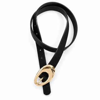 Vegan Suede Rounded Buckle Belts