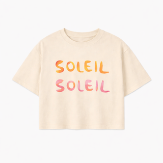 Soleil Soleil Boxy Crop Vintage Tee