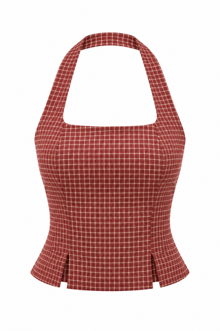 Felice Halter Glencheck Top