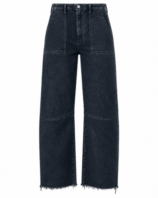 LE JEAN Utility Soft Barrel Jeans in Fade to Black