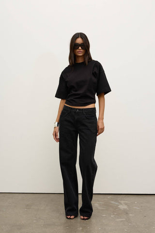The Ellis Sculpted T-Shirt in Black
