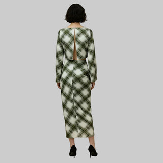 Cierra Plaid Draped Set