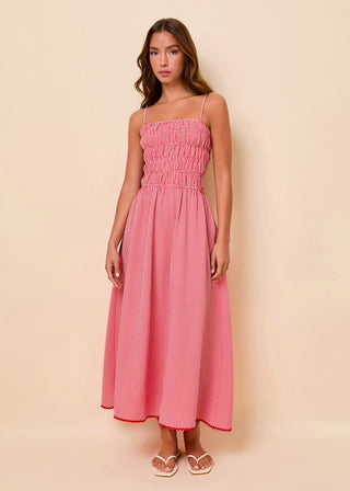 Solid & Striped Delta Dress in Lipstick Red Gingham