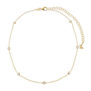 Diamond By The Yard Choker in Gold