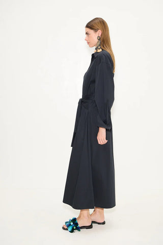 Inna Poplin Maxi Dress in Black