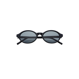 Zoe Acetate Round Women’s Sunglasses in Black
