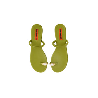 SIMON MILLER Pipe Sandal in Moss Green