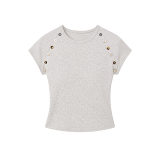 The Maren Button Front Ribbed Knit Top