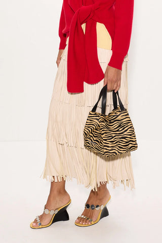 Simon Miller Haircalf Quad Bag in Brown Zebra