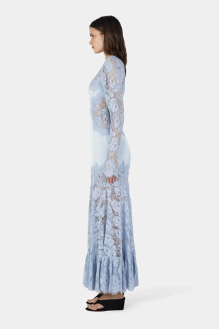 Hansen & Gretel Libby Gown in Cornflower Blue Lace