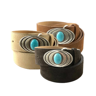 The Capri Turquoise Suede Belt